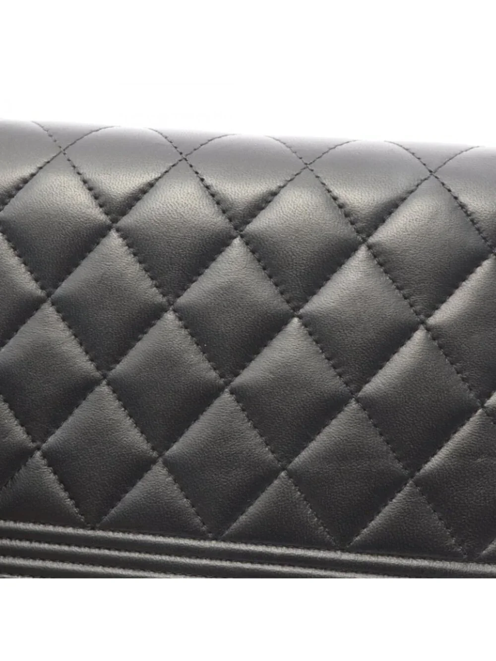 Chanel Shoulder Bag Boy Black Lambskin Boy Chain Wallet